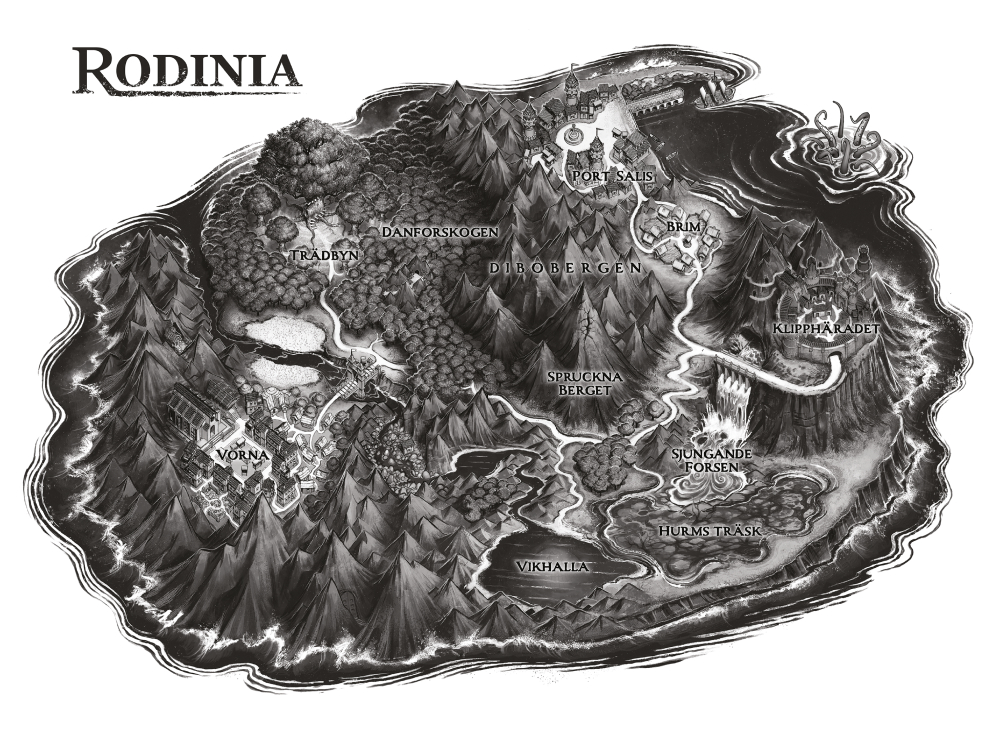 Karta över Rodinia